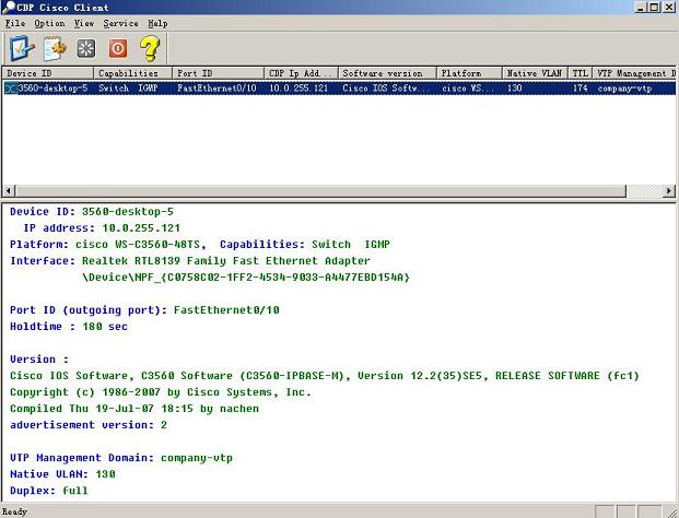 Click to view CDP Cisco Client 3.2 screenshot