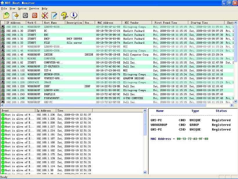 NBT Host Monitor 1.0 screenshot